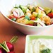 Salade met scampi, radijs en yoghurt- dilledressing